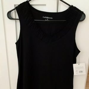 Croft & Barrow Black Sleeveless V-Neck Top - NEW with Tags (Women’s S)